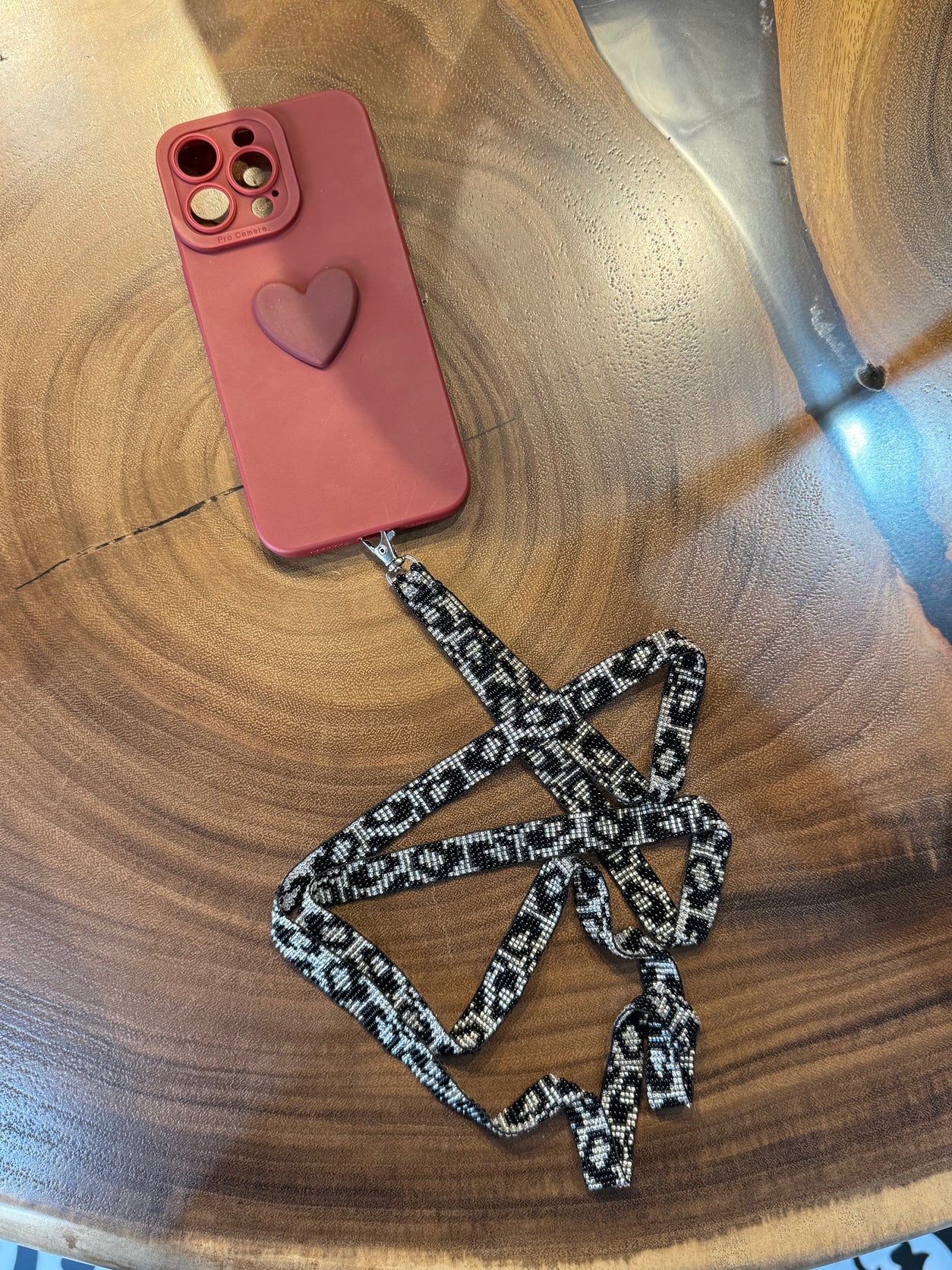 Cellphone Strap Tiger Silver